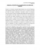 VENEZUELA: EPICENTRO DE LA VULNERACIÓN DE LOS DERECHOS HUMANOS