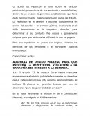 AUSENCIA DE DEBIDO PROCESO PARA QUE PROCEDA LA REPETICIÓN. VIOLACIÓN A LA GARANTÍA DEL DERECHO A LA DEFENSA