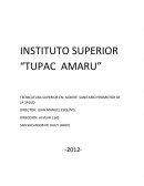 TECNICATURA SUPERIOR EN: AGENTE SANITARIO PROMOTOR DE LA SALUD