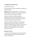 La independencia norteamericana La estructura social era rígida