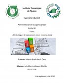 Cuales son las Estrategias de operaciones en un entorno global