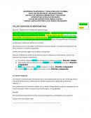 TALLER EJERCICIOS DE MORFOSINTAXIS