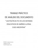 Las políticas TIC en los sistemas educativos de América Latina: Caso Argentina
