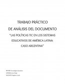“LAS POLÍTICAS TIC EN LOS SISTEMAS EDUCATIVOS DE AMÉRICA LATINA: CASO ARGENTINA”