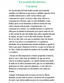 Como fue la La creación del universo, Y la tierra