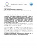 ¿Qué he aprendido en Matemáticas durante el Primer Quimestre?