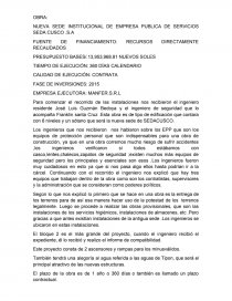 Visita a obra seda cusco. Página 1