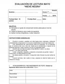 EVALUACIÓN DE LECTURA MAYO “NIEVE NEGRA”