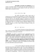 Incidente por incumplimiento de sentencia