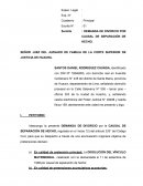 DEMANDA DE DIVORCIO POR CAUSAL DE SEPARACIÓN DE HECHO