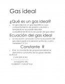 Un gas ideal es un gas hipotético cuyo comportamiento de presión volumen y temperatura se puede describir completamente en la ecuación de gas ideal