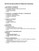 PROYECTOS ESCOLARES DE FORMACIÓN CIUDADANA