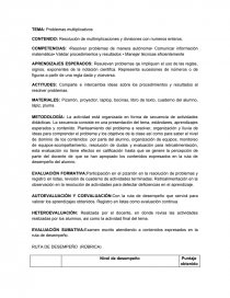 Proyecto de enseñanza de Matemáticas primer grado de educación secundaria: Problemas multiplicativos. Página 5