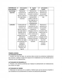 Proyecto de enseñanza de Matemáticas primer grado de educación secundaria: Problemas multiplicativos. Página 6