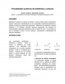 Propiedades químicas de aldehídos y cetonas