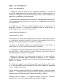 Tipos De Investigación. Descriptiva contra Analítica