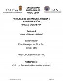 Evidencia Costo – Volumen – Utilidad