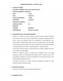 INFORME PSICOLÓGICO – ESTUDIO DE CASO