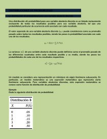 La distribución de probabilidad para una variable aleatoria discreta. Página 1