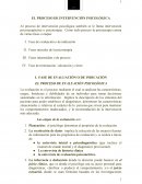 EL PROCESO DE INTERVENCIÓN PSICOLÓGICA