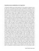 Importancia de la estadística en la ingeniería