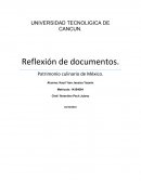 Reflexión de documentos. Patrimonio culinario de México