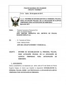 INFORME DE SOCIABILIZACION AL PERSONAL POLICIAL PARA ACTUACIÓN POLICIAL EN LA APLICACIÓN DE ALERTAS TEMPRANAS PARA ANTICIPACIÓN DE FEMICIDIOS