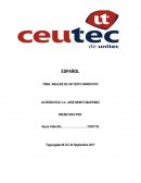 ANALSIS DE UN TEXTO NARRATIVO