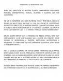 PROGRAMA DE BIENVENIDA CICLO ESCOLAR