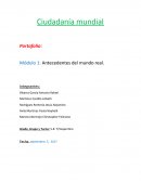 Ciudadanía mundial Antecedentes del mundo real.