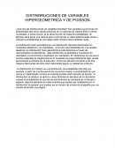 DISTRIBRUCIONES DE VARIABLES HIPERGEOMETRICA Y DE POISSON