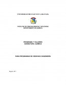PROGRAMA Y TALLERES QUÍMICA
