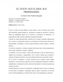 EL TEXTO. SUS CLASES. SUS PROPIEDADES