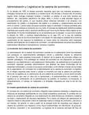 Administración y Logística en la cadena de suministro