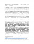 ADVERTIR LA FALTA DE CUMPLIMIENTO DE LA LEY; VS POLÍTICA QUE SE MEZCLA EN EL DERECHO