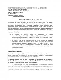 Filosofia del lengujae. Página 1