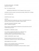 PLANIFICACIÓN DIARIA - NOVIEMBRE