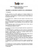 RESUMEN: EL DISCURSO FILOSÓFICO DE LA MODERNIDAD