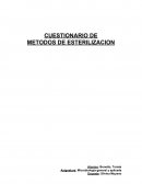 CUESTIONARIO DE METODOS DE ESTERILIZACION