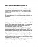 Intervencion humana en el medio ambiente