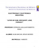 LEYES DE OHM, KIRCHHOFF, LENZ, FARADAY