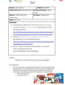 Módulo 1: Mercadotecnia y operaciones Integradora 2. Página 1
