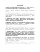 Las drogas. Descripción de la situación en donde interviene un profesional del derecho, analizando éticamente su conducta