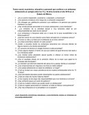 Factor social, económico, educativo y personal que conlleva a un embarazo adolescente en parejas entre los 13 y 16 años durante el año 2015 en el Estado de México.