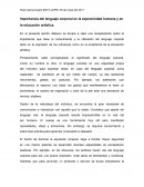 Importancia del lenguaje corporal en la expresividad humana y en la educación artística