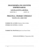 PRÁCTICA / TRABAJO “UNIDAD 2” “RESEÑA DEL LIBRO 1984”