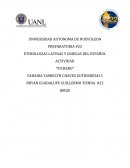 Act integradora etimologia ACTIVIDAD