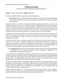 Política Económica Ficha # 1: Economía del Bienestar y Política Económica