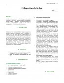 Difracción de la luz Experimento