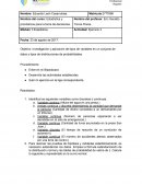 Investigación y aplicación de tipos de variables en un conjunto de datos y tipos de distribuciones de probabilidades